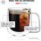 Double Walled Glass Coffee Mugs with Handle Insulated Glass Cappuccino Mugs
